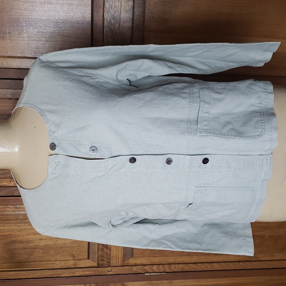 Erika Collection Grey Linen Cotton Jacket Sz S